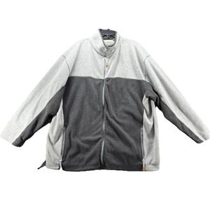 Outdoor Outfitters Men 3XL Gray Fleece Jacket Full Zip Two Tone Warm Casual Coat